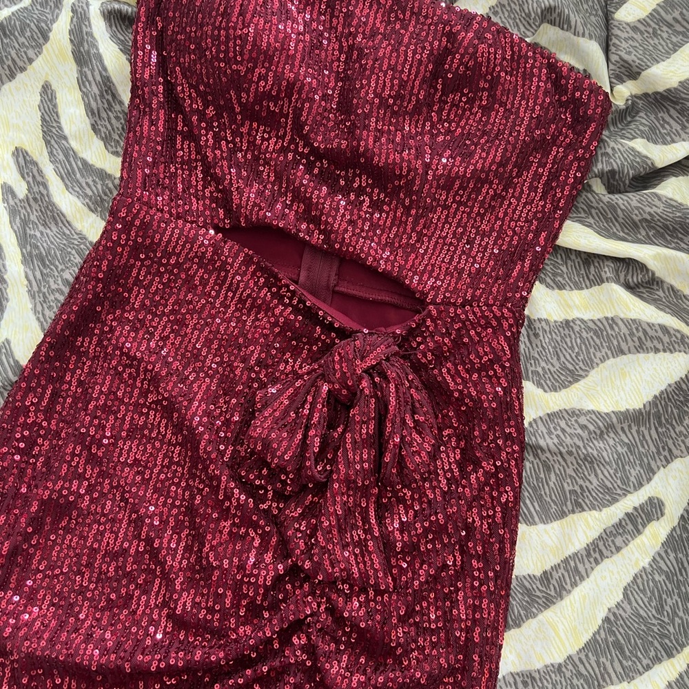 Maroon sparkly dress